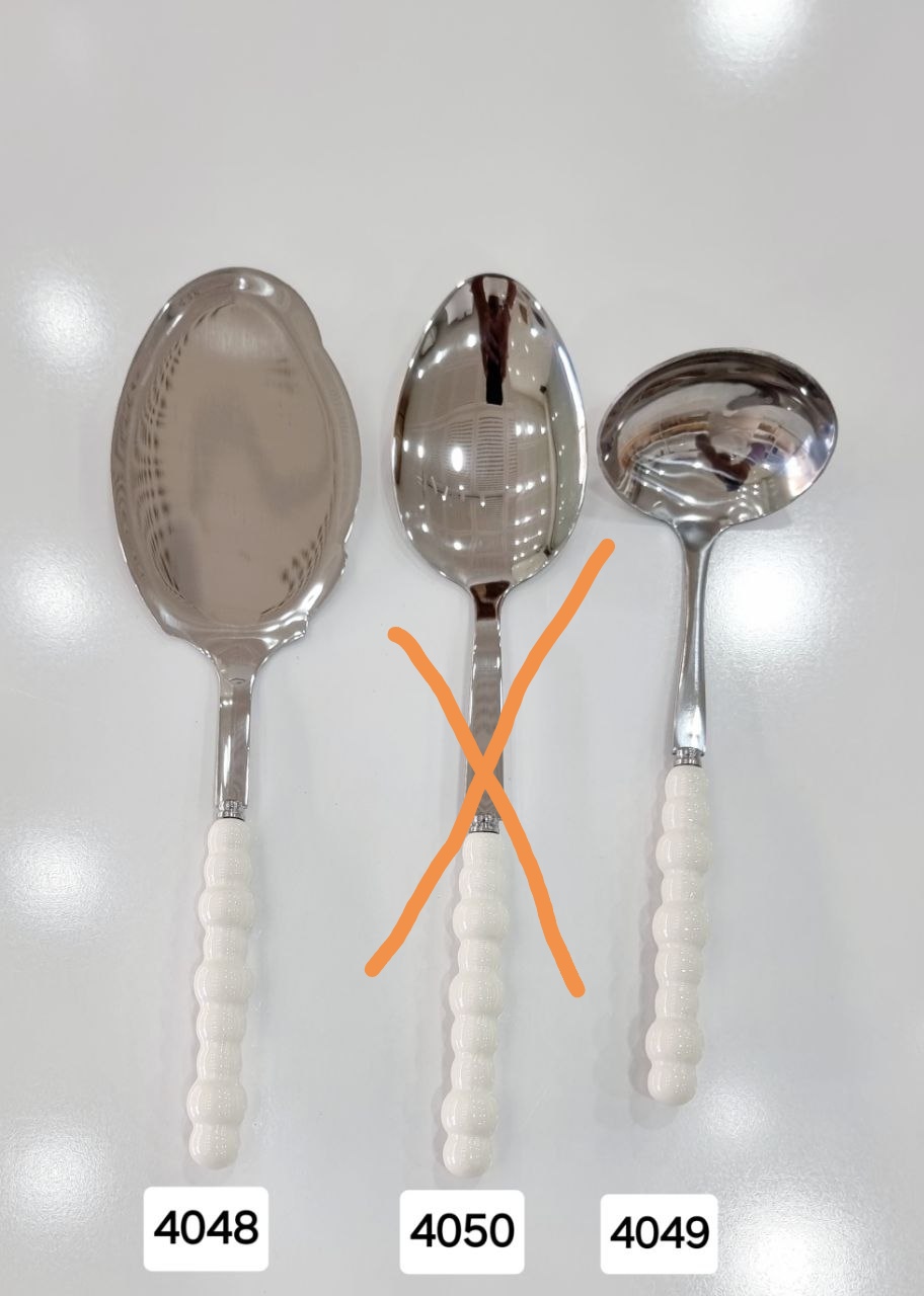 کفگیرو ملاقه دسته مرواریدی