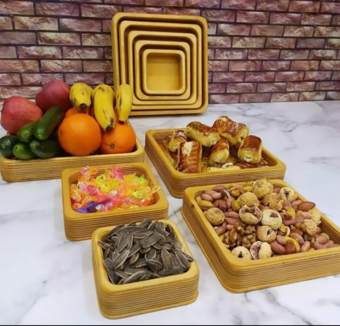 سینی 5تیکه چوبی