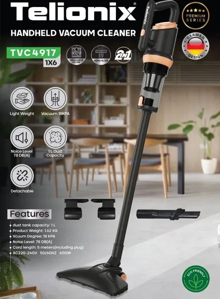 جاروعصایی تلیونیکس مدل TVC4917 | خرید جاروی چندکاره از NafasHome